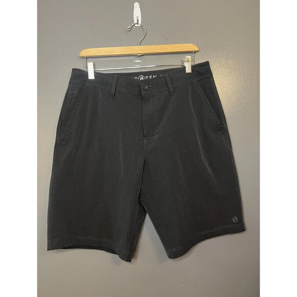 Hang Ten Other - Hang Ten Shorts Mens 34 Black Hybrid Walk Boardshorts Casual Surf Swim